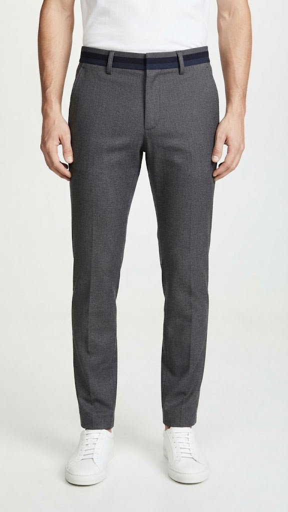 Pantalon Casual Selected Gris Jaspeado Medio Hombre 7245