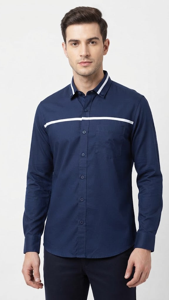 Camisa  Selected Azul Eléctrico Hombre 0546