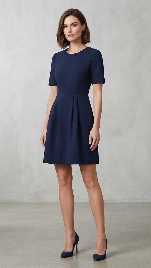 Vestido De Mujer Azul Profundo selected Mujer 0744
