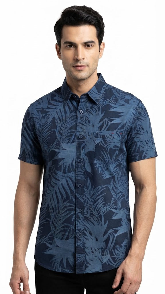 Camisa Denim Azul Oscuro Selected Hombre 1604