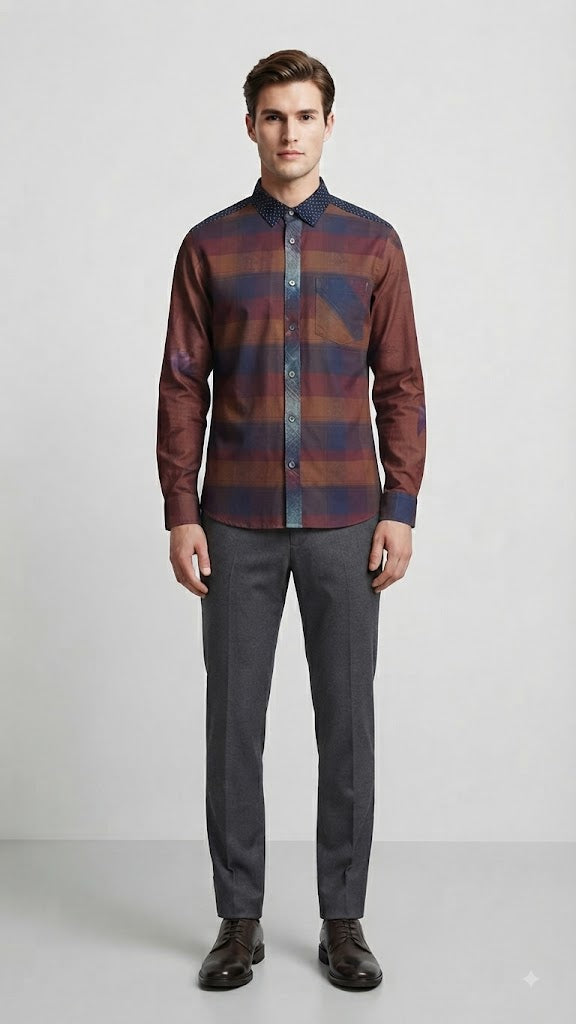 Camisa Ladrillo cocido Selected Hombre 6323
