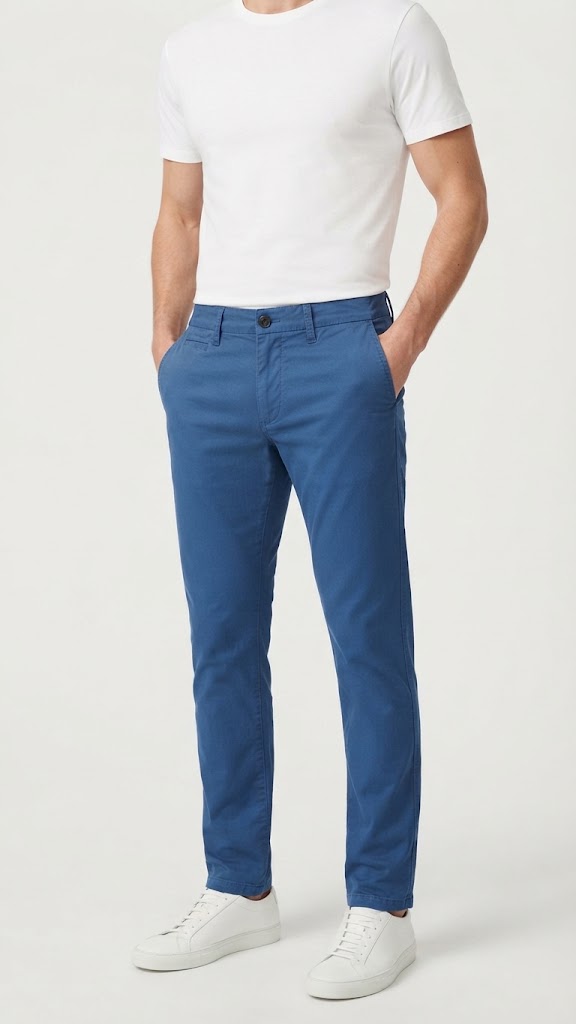 Pantalon Gris Azul Selected Hombre 2978