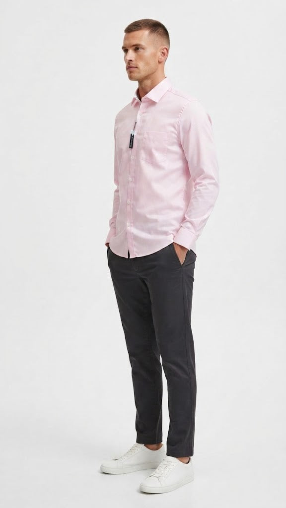 Camisa Rosa Selected Hombre 9762