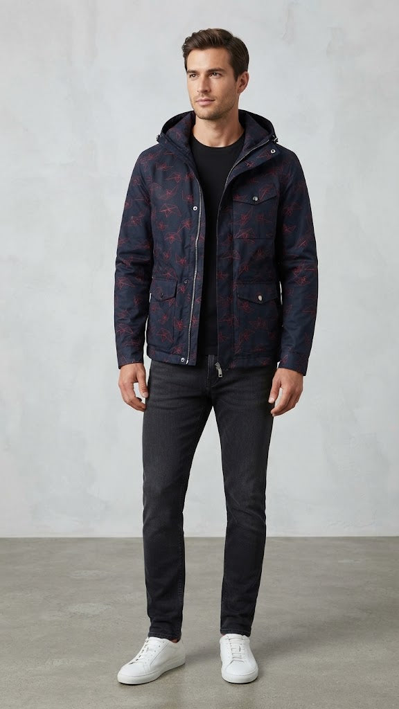 Chaqueta Casual Azul Marino selected Hombre 0141