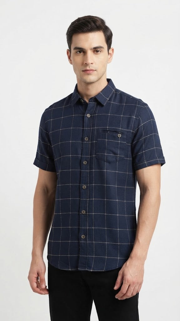 Camisa  Selected Azul Eléctrico Hombre 9280