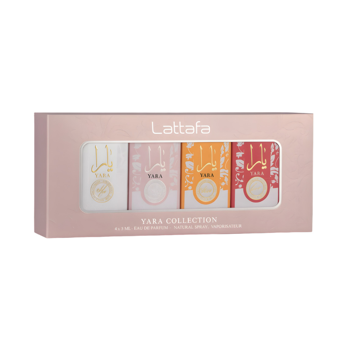 Set Lattafa Yara Candy + Yara Tous + Yara Moi + Yara Edp 5ml x 4 Pcs Mujer