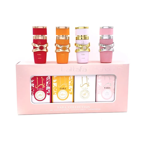 Set Lattafa Yara Candy + Yara Tous + Yara Moi + Yara Edp 5ml x 4 Pcs Mujer