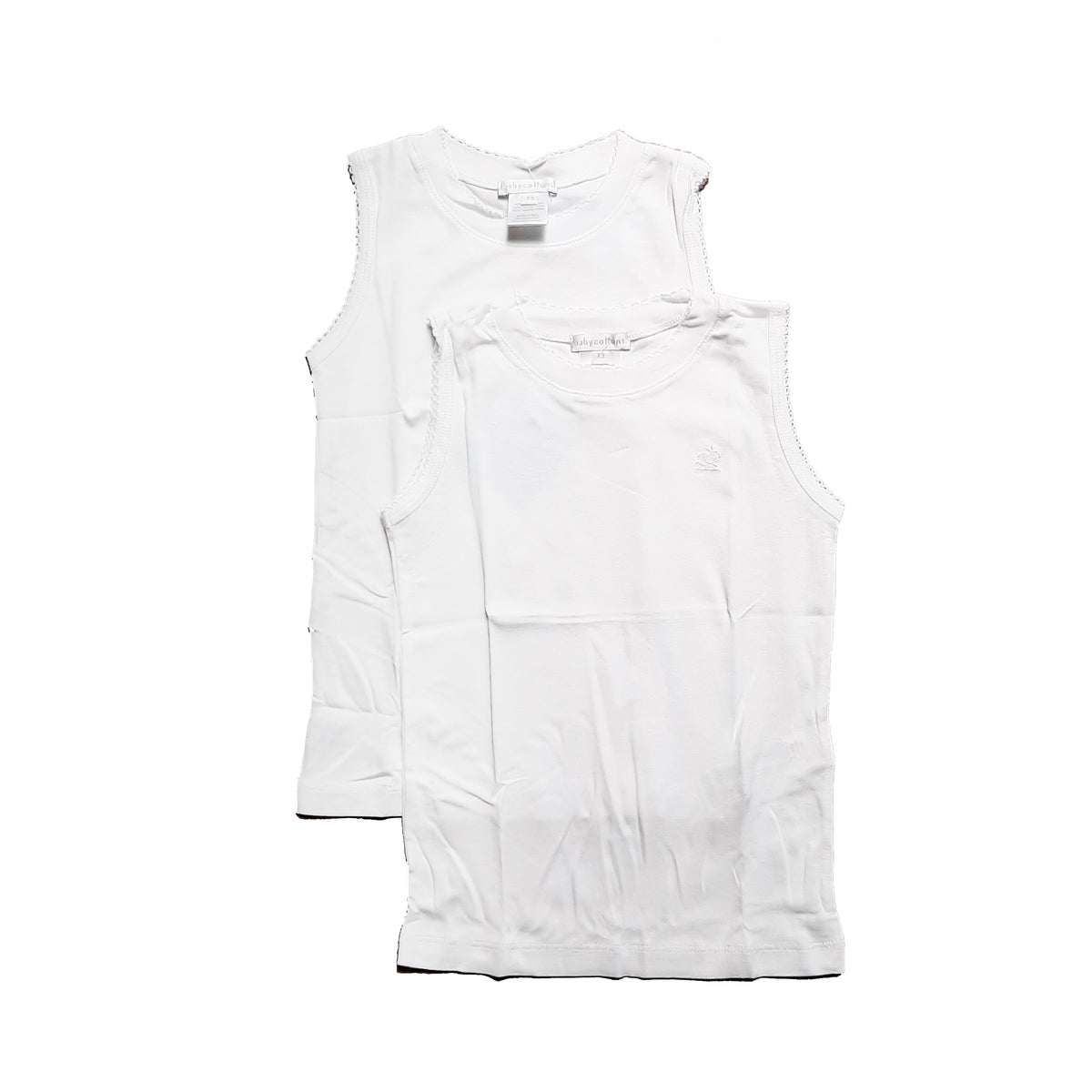 Camiseta Babycottons Logo Shirt Blanco Set X2 Niña