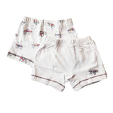 Boxer Babycottons Monster Cars Set X2 Blanco Azul