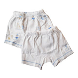 Boxer Babycottons Alps Sex X2 Blanco Celeste