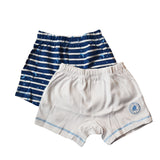 Boxer Babycottons New Season Glow Set X2 Blanco Azul