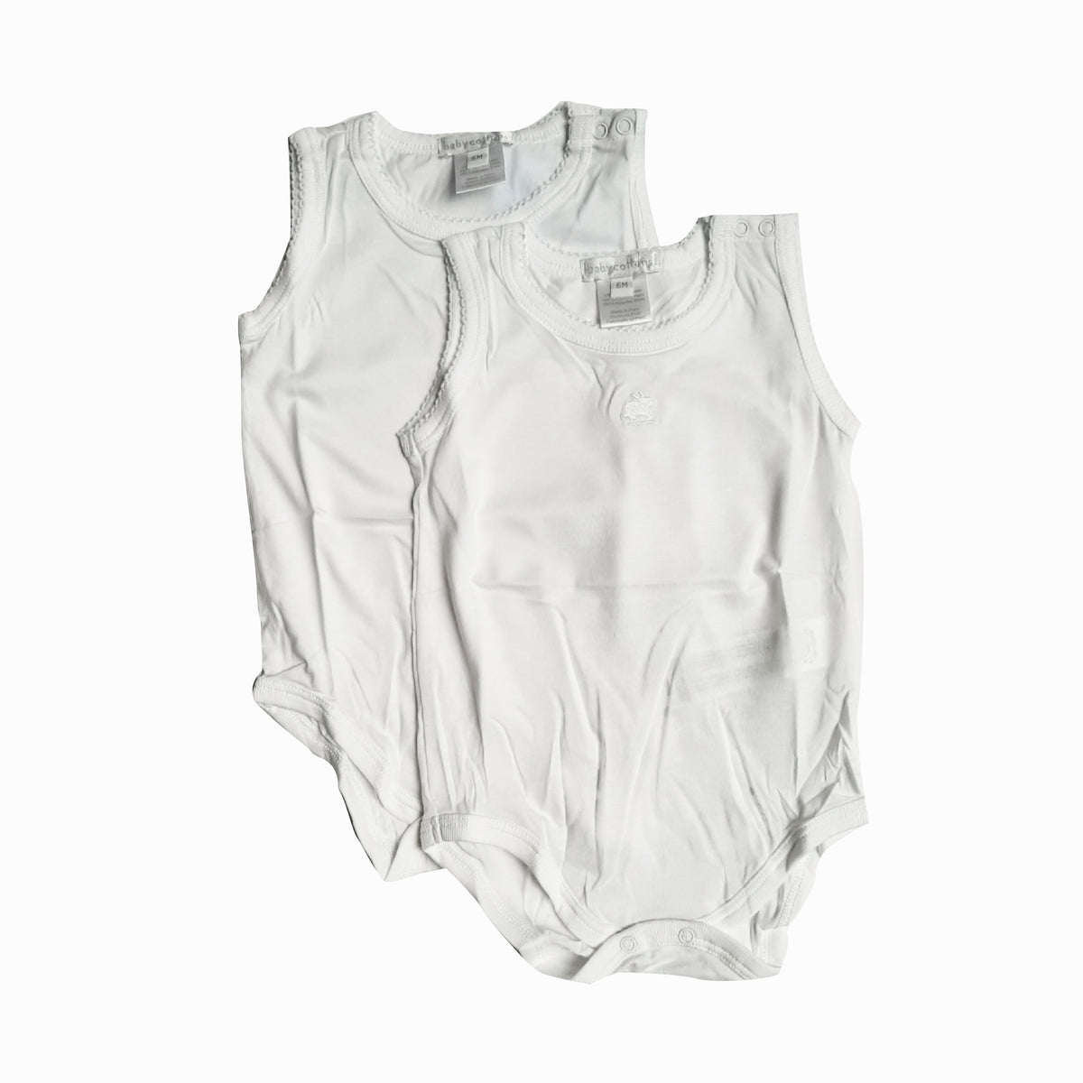 Body Babycottons SM Logo Jersey Set X2 Blanco