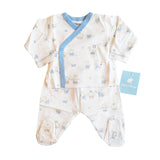 Set Babycottons Lets Bake Sleep Batita y ranita C/Pie Blanco Azulino