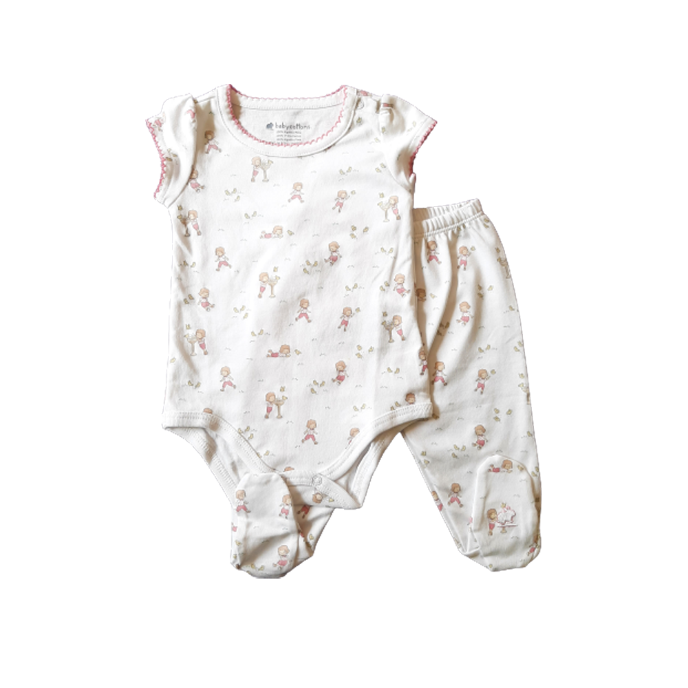 Set Babycottons Smart at the Park Blanco Rosa