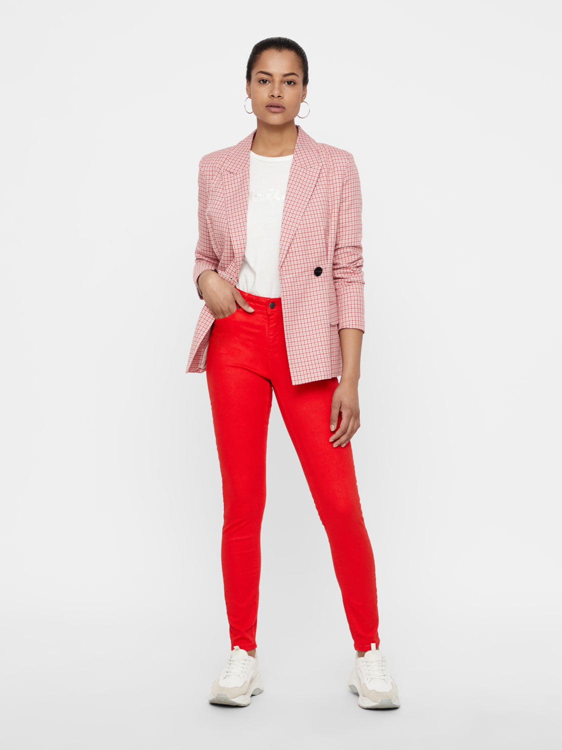 Pantalon Seven Mr Slim Push Up Rojo