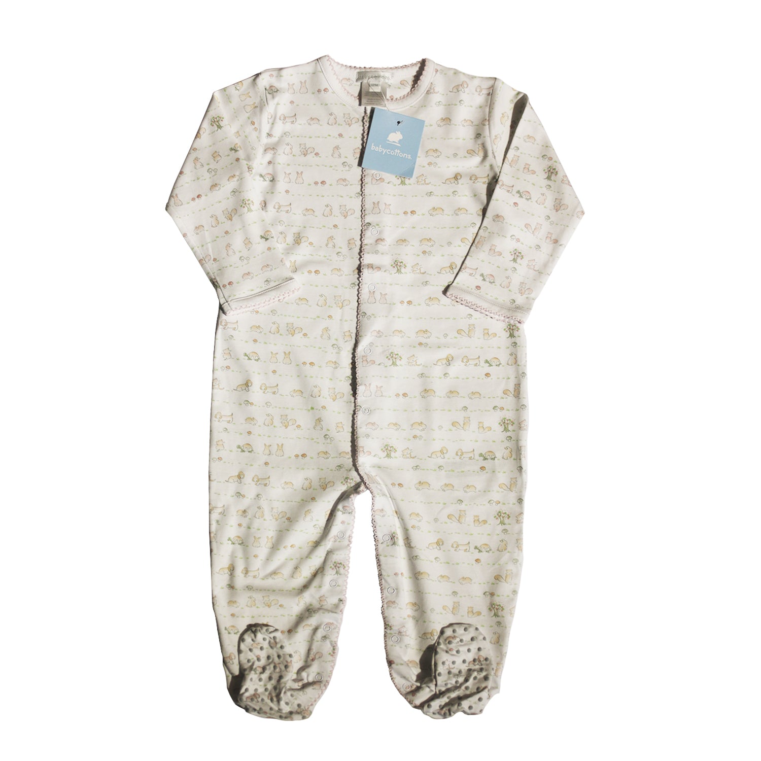 Enterito Babycottons Footie En las maderas Niña Blanco- Rosa