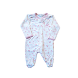 Footie Babycottons Zipper Magic Bco-Rosa