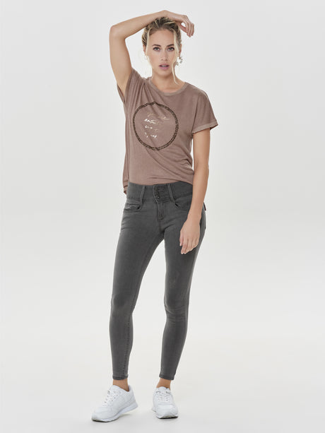 Pantalon Pitillo Onlanna Gris