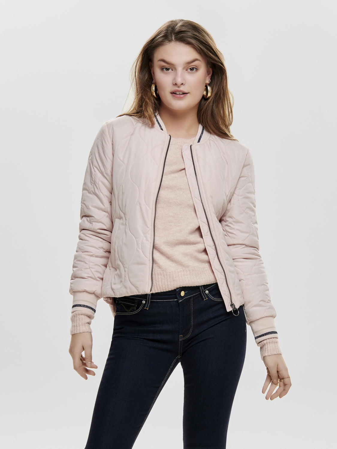 Chaqueta Bomber Onldorah Rosa Vieja