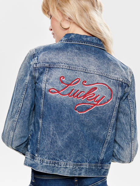 Chaqueta Jacqueline De Yongkaily  Denim c/ Bordado Lucky