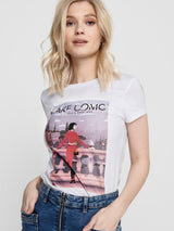 Top Onlcindy Fit S/S Rue/Lake Estampado Lake