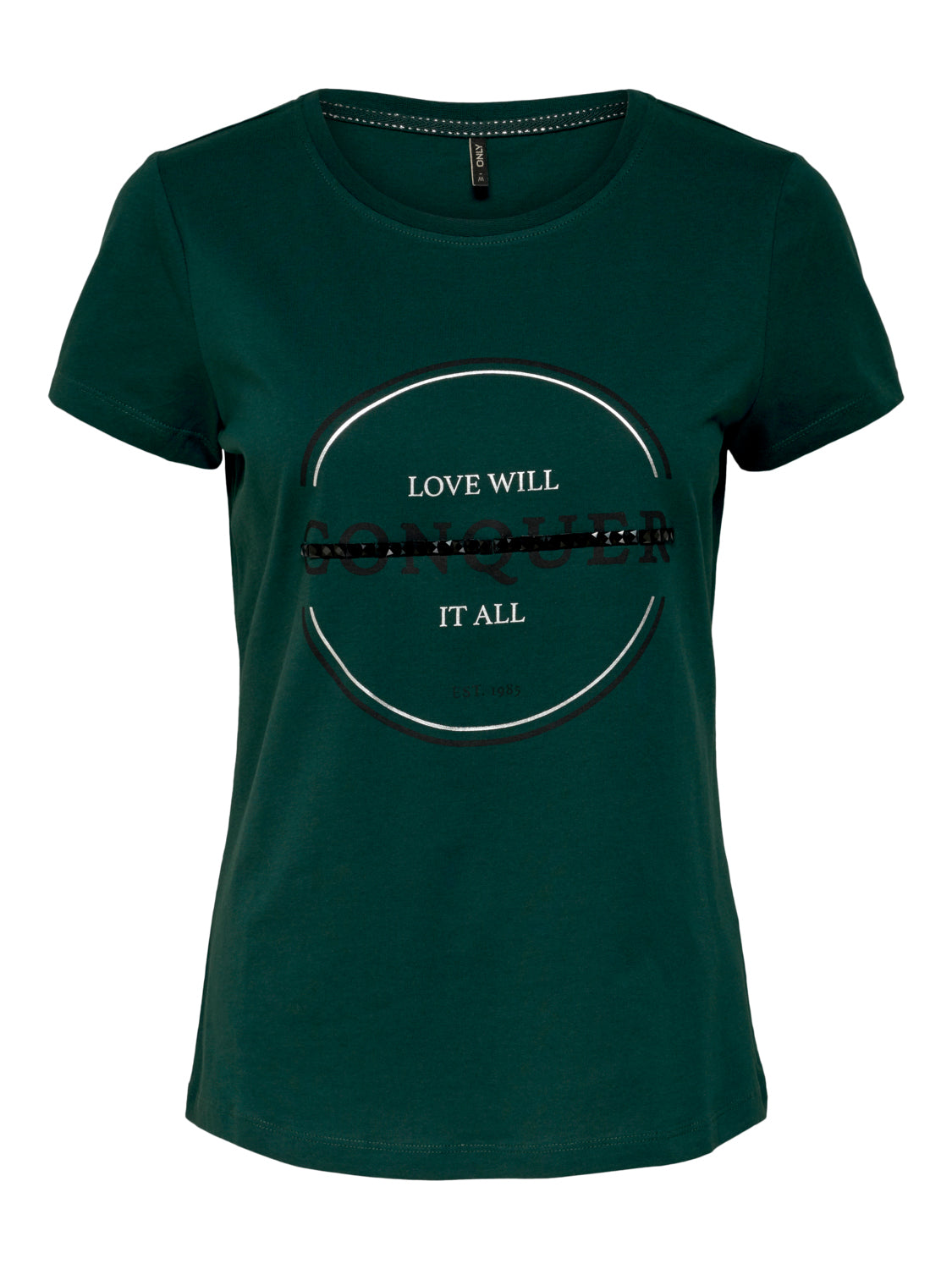 Top Onlkita Fit S/S Foil  c/ Estampado Iconic Conquer