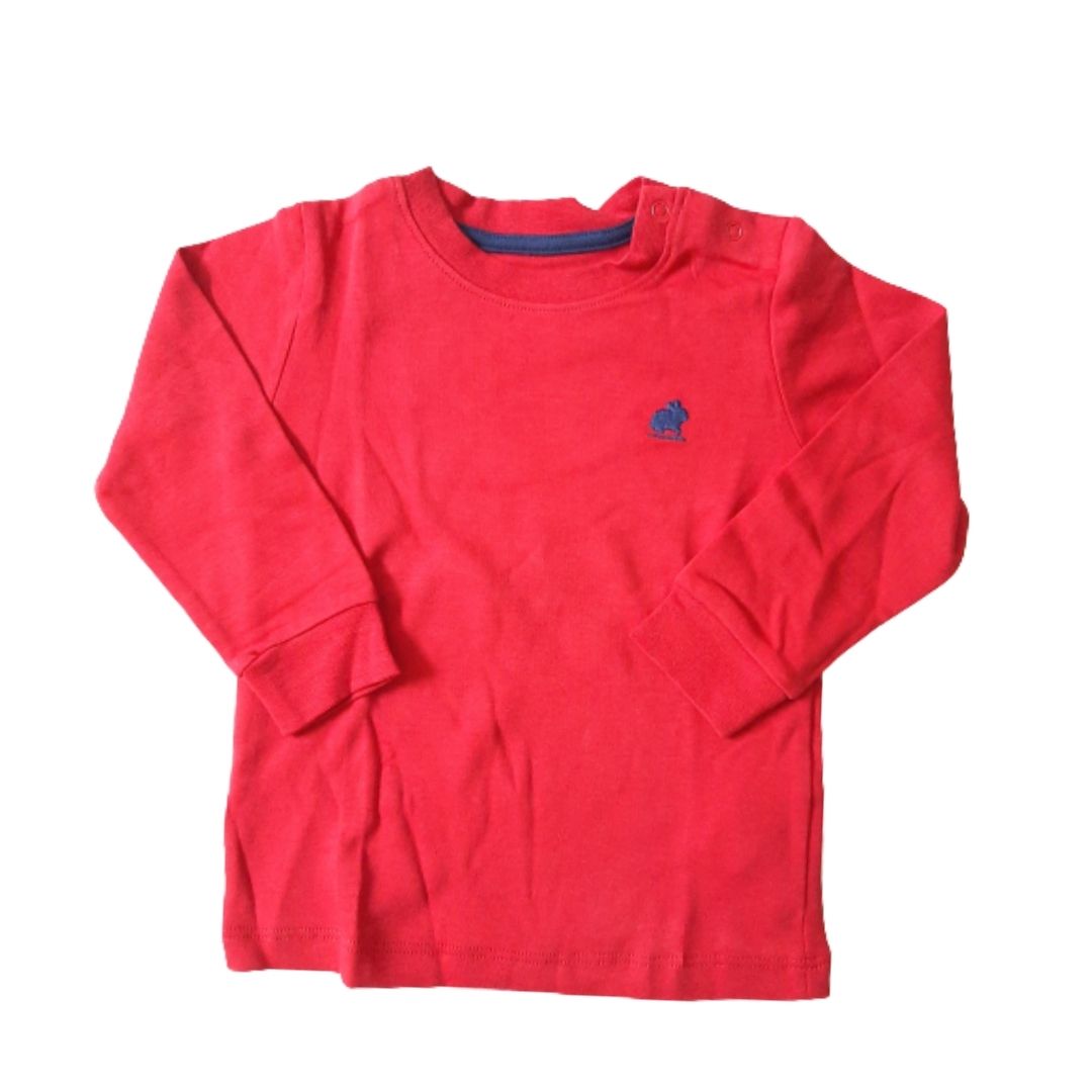 Polera  Babycottons T-Shirt ML Pima Colors Rojo