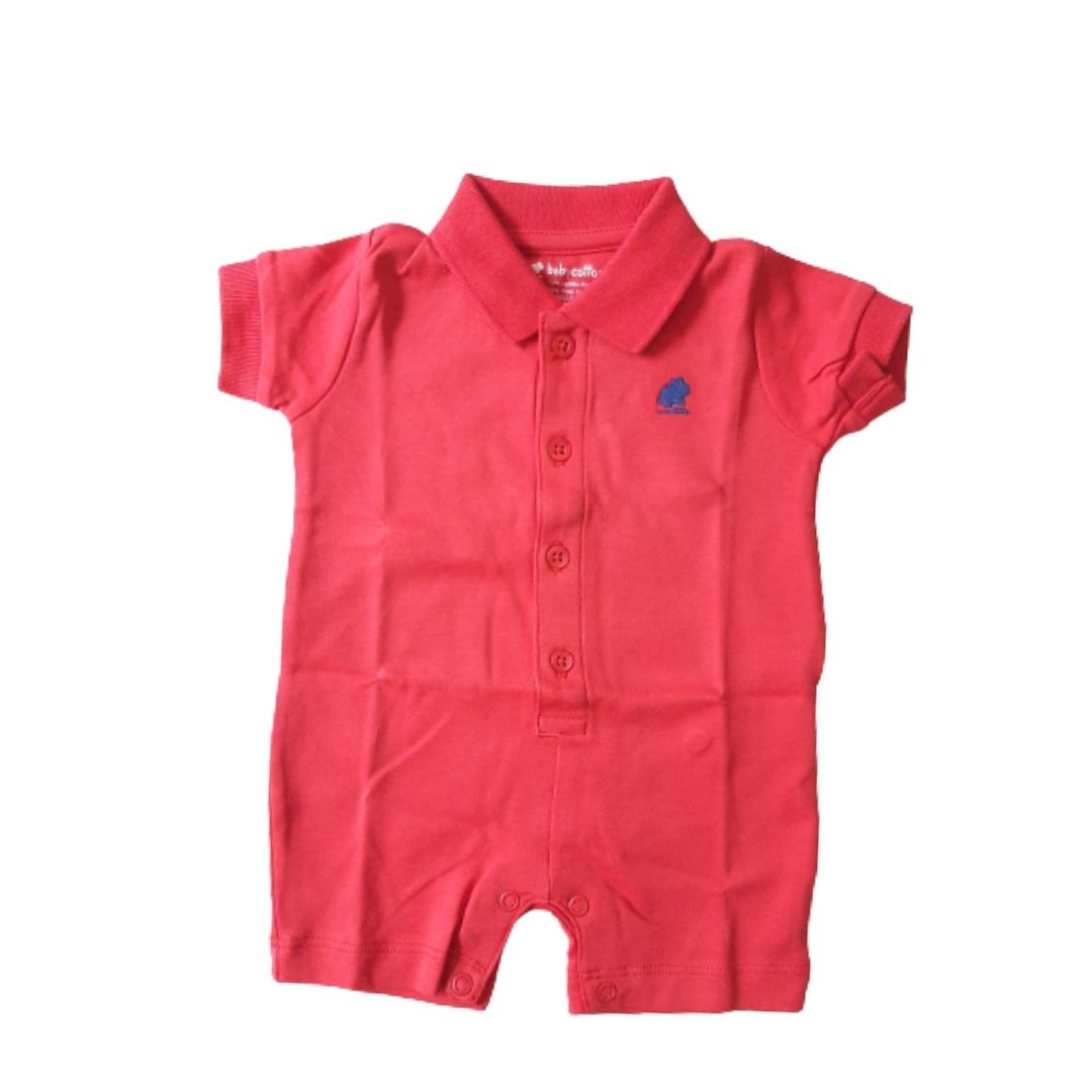 Enterito Babycottons Joseph Mc Pima Short Colors Rojo