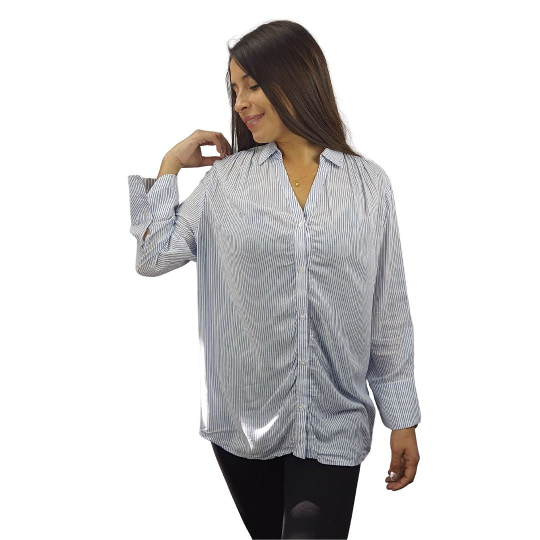 Blusa Vero Moda Azul Style ARCTIC 3/4 SHIRT(FL)