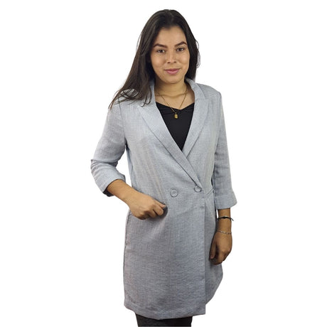 Blazer Vero Moda Gris Style OCEANUS 3/4 BLAZER(VMC-MP)