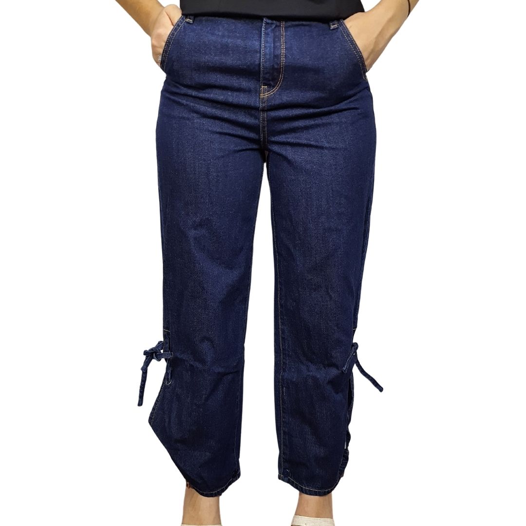 Pantalon  Vero Moda Azul  Style SCRUB 7/8 MW LOOSE JEANS(SL)