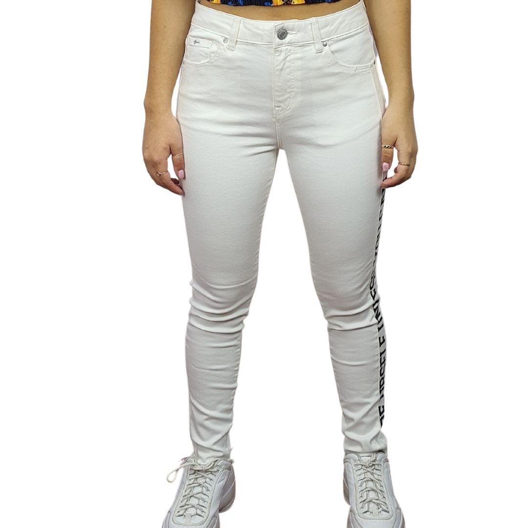 Pantalon Vero moda Blanco Style MIKE 9/10 MW X-SLIM JEANS(NC)