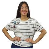 Polera Vero Moda Blanco Style MOON BADGES S/S TOP(TP)