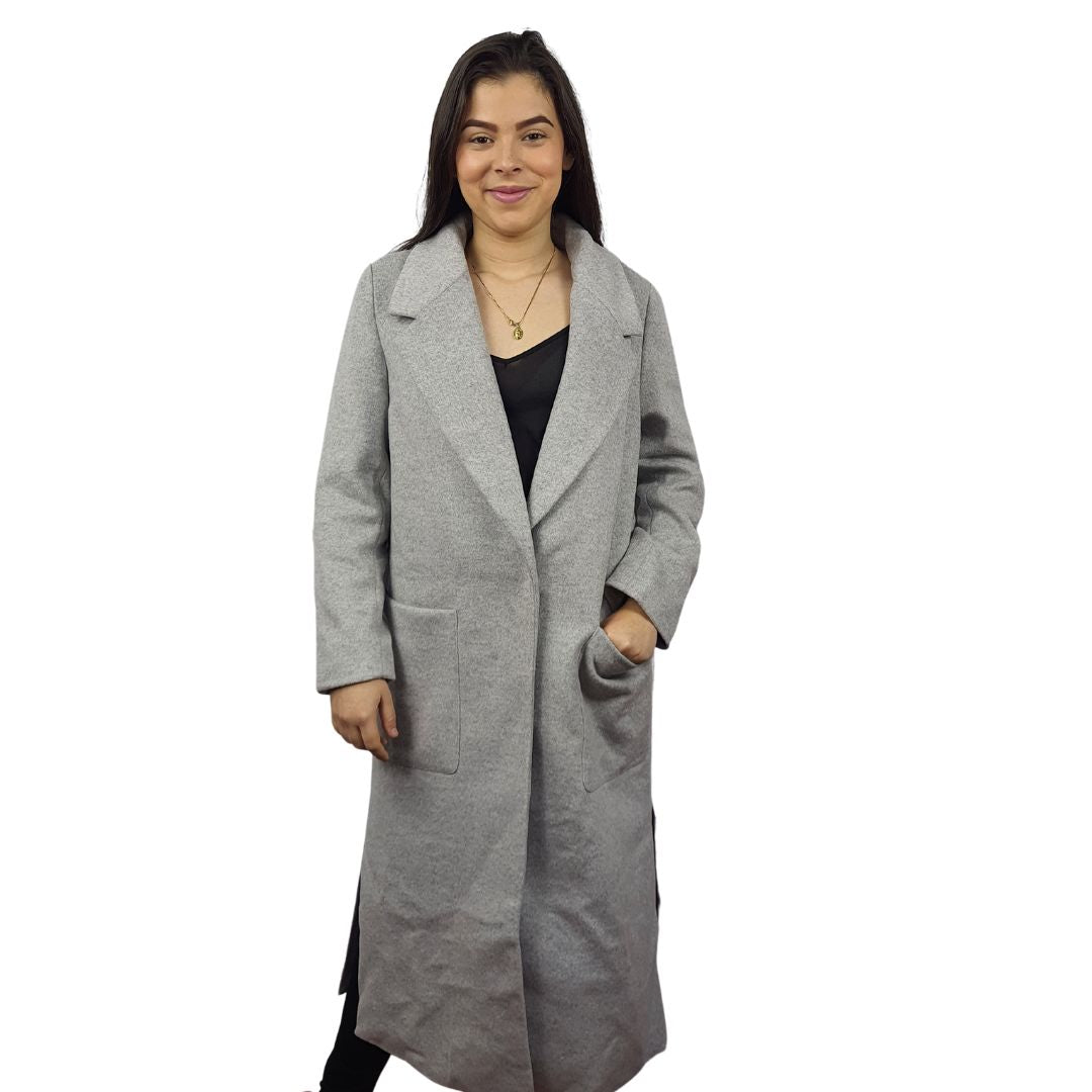 Blazer Vero Moda gris Style EC LAST LONG L/S WOOL COAT(EL)