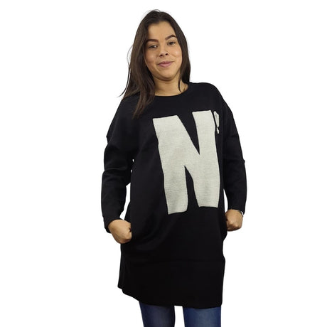 Vestido  Vero Moda Negro Style BOLD L/S KNIT(MW-CT-2)
