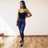 Jeans Vero Moda Azul Oscuro Style BABY MW X-SLIM JEANS(CP)