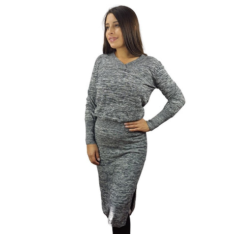 Vestido Vero Moda Gris Style LIVI L/S KNIT DRESS(MW-CT-3)