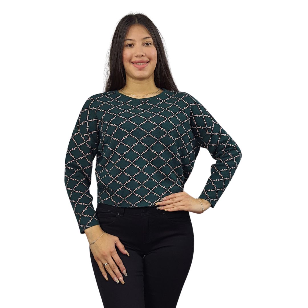 Sweater Vero Moda Verde Style LESSI L/S KNIT(MW-ET-2)