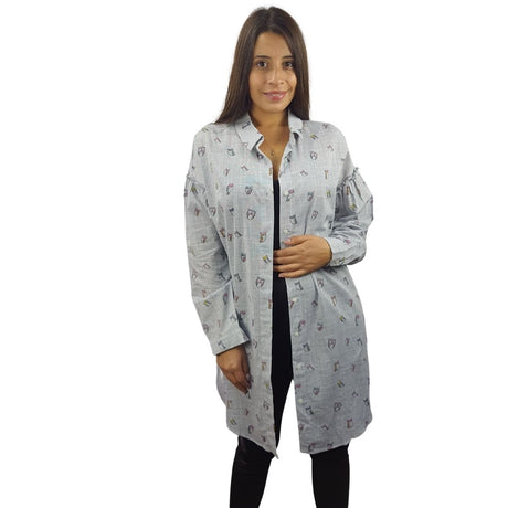 Camison Veromoda Gris Style ZONA L/S LONG SHIRT(HOMEWEAR)
