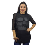 Blusa Vero Moda Negro Style HEARTPULP 3/4 TOP SET(PM-EC-2)