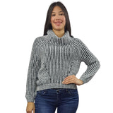 Sweater Vero Moda Blanco y Negro Style ROLL L/S KNIT(BN-CT-2)
