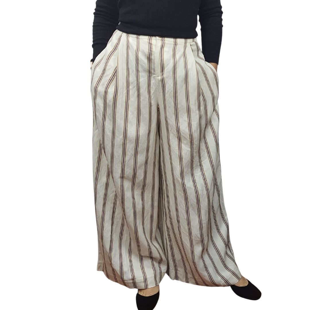 Pantalon Vero Moda Blanco Style BEAMS 9/10 WIDE PANTS(NE-EC-2)