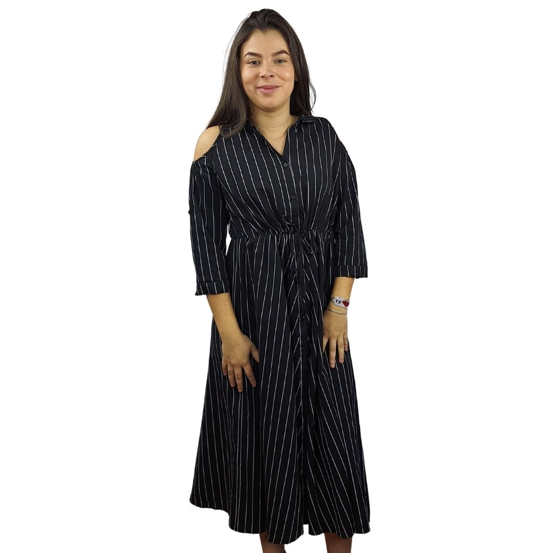 Vestido Veromoda Negro Style KITE 1/2 SHIRT(MP)