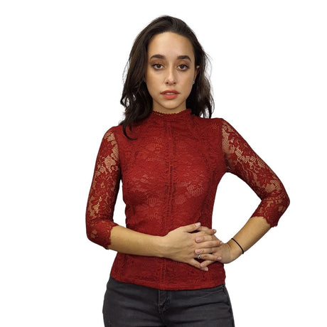 Top Vero Moda Rojo Style CRYSTAL 3/4 JERSEY TOP(VMC-NN)