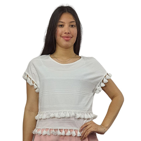 Polera Vero Moda Blanco Style DONNA S/S TOP(HH)