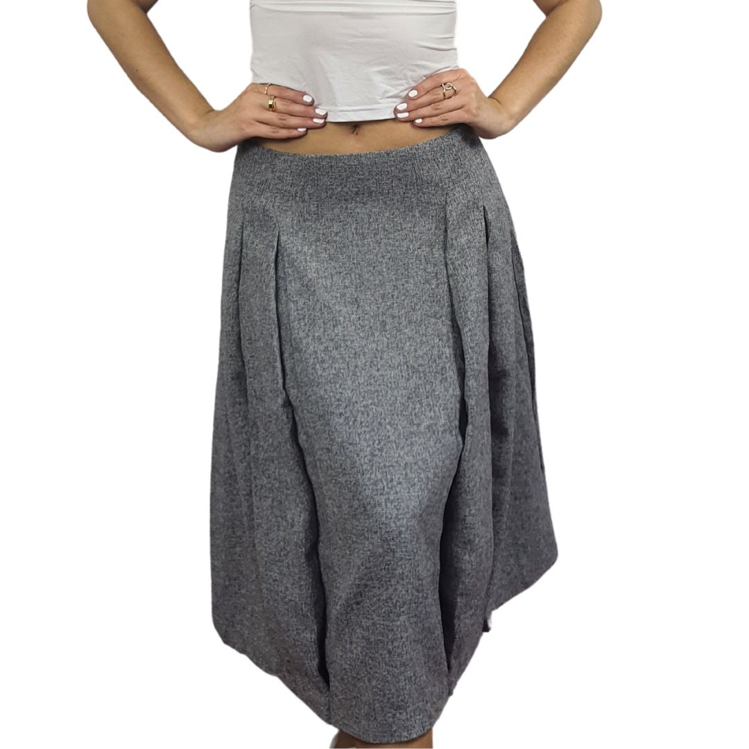 Falda Vero Moda Gris Style PANSY MIDI SKIRT(VMC-UM)