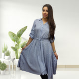 Vestido Vero Moda Azul Style CREEPER 1/2 LONG SHIRT(FL)