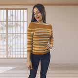 Blusa Vero Moda Mostaza Style CARRY 3/4 KNIT(NL)