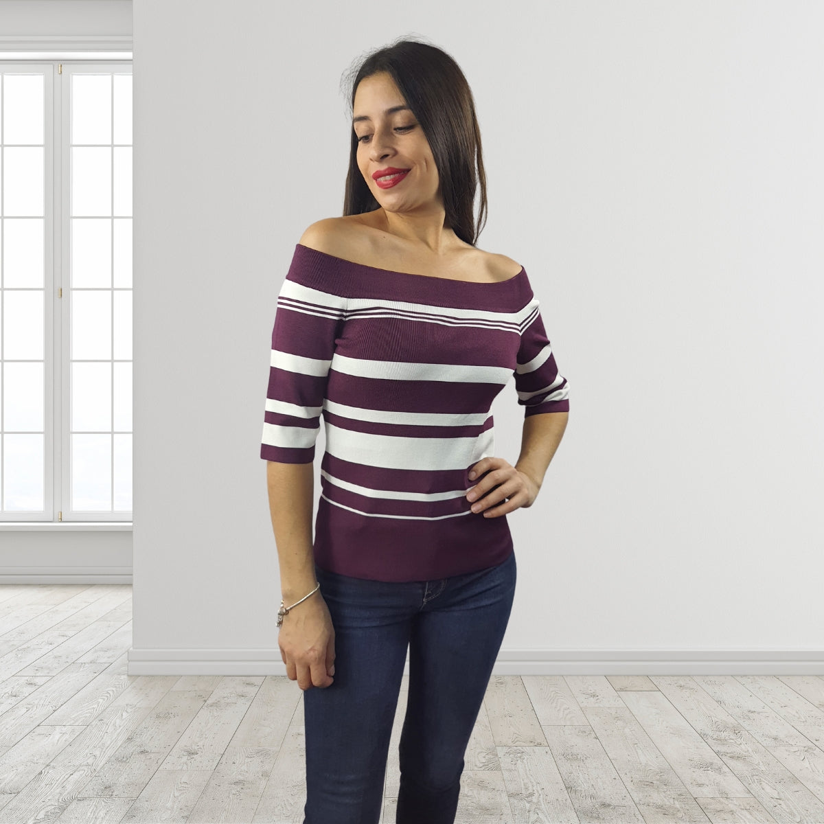Blusa Vero Moda Vino Style VIVIAN 1/2 KNIT(NL)