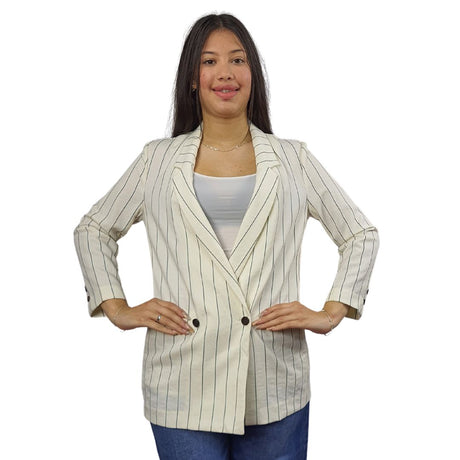 Blazer Vero Moda Blanco Style LOUISE 7/8 BLAZER(NC)